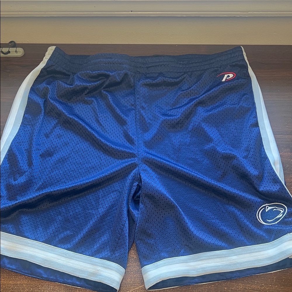 NCAA PSU Lions Logo Navy Blue Athletic Men's Shorts